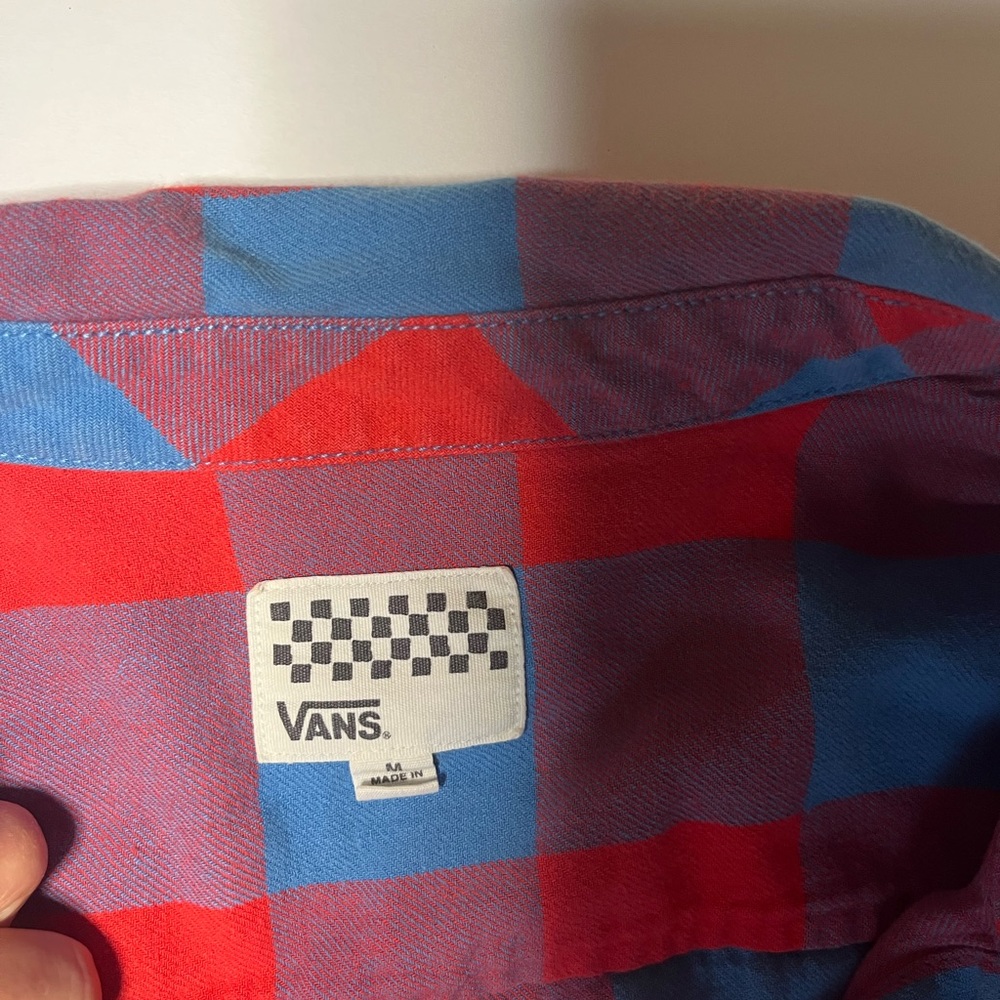 Vans Red and Blue Checkered Button Down Shirt - Picture 2 of 2